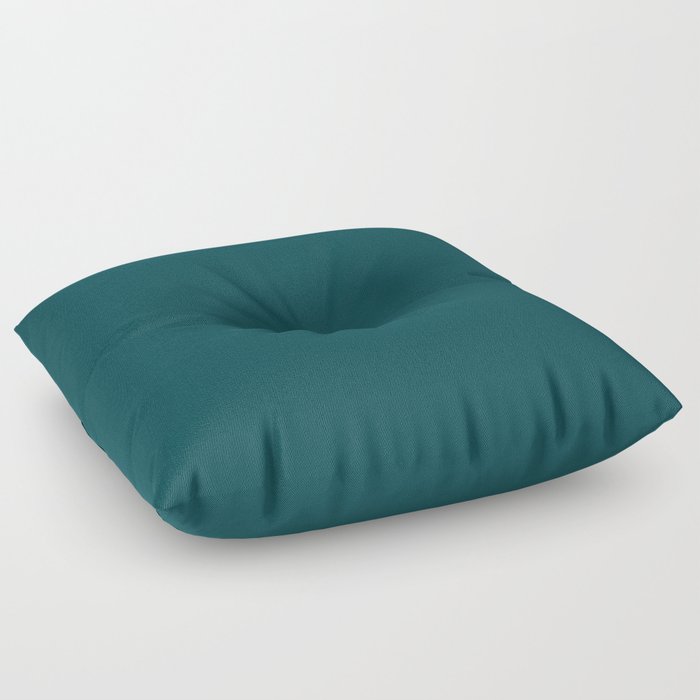 Dark Turquoise Solid Color Pairs Benjamin Moore Tucson Teal 2056-10 / Accent Shade / Hue / All One Floor Pillow