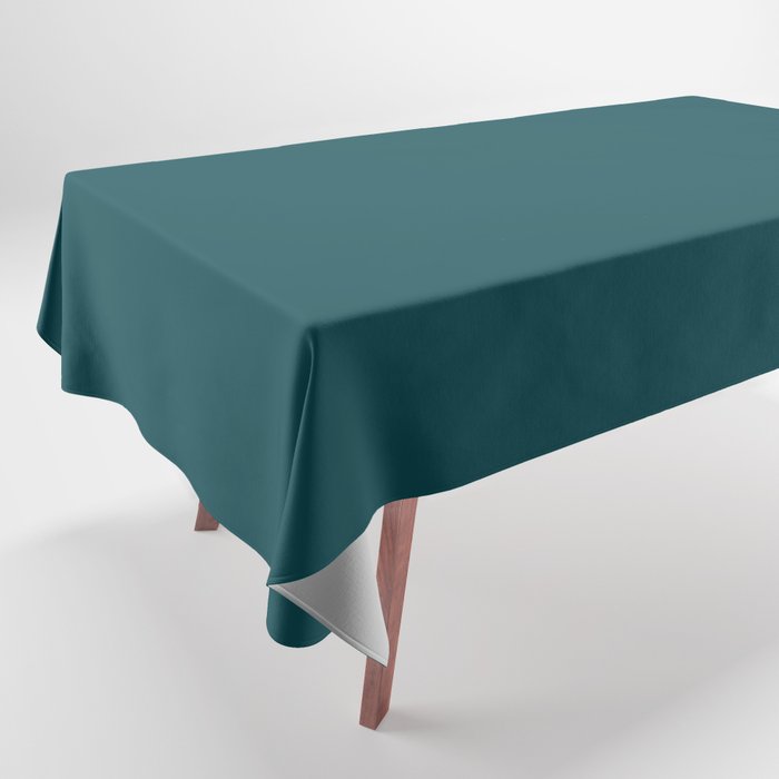 Dark Turquoise Solid Color Pairs Benjamin Moore Tucson Teal 2056-10 / Accent Shade / Hue / All One Tablecloth